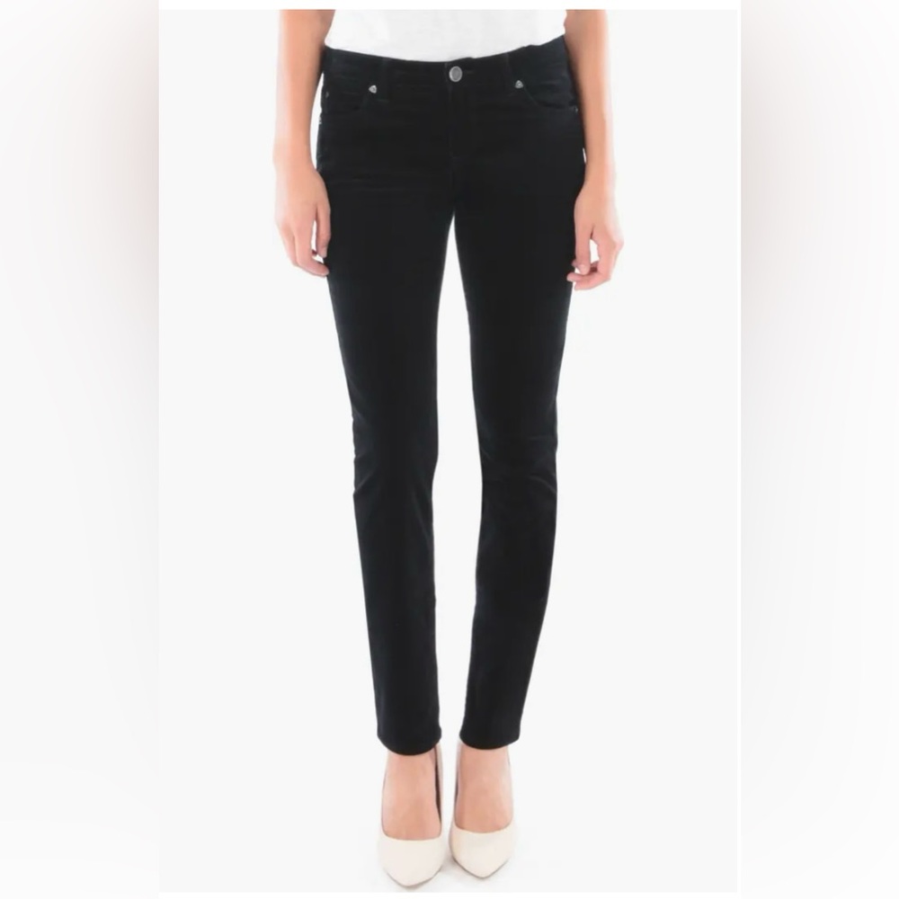 Kut from the Kloth Diana Stretch Corduroy Skinny Pants Black Size 4